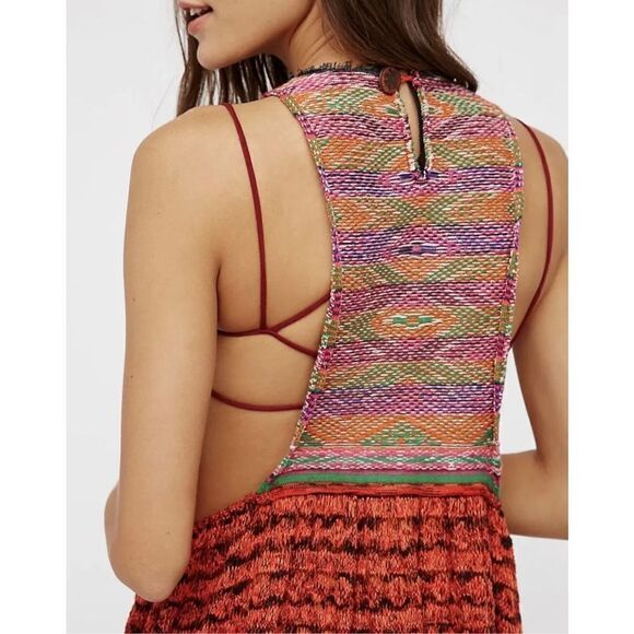 Free People Rare Hearts Red Knit Crochet Sweater Tunic Mini Dress
Womens size S - Picture 11 of 12